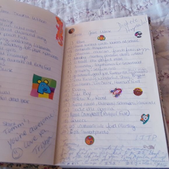 Vintage Personal Diary Sorority 1990's College University Teenagers - Picture 6 of 9